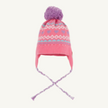 Parrish Pom Pom Hat - Fairisle Hearts (Winter Park Pink)