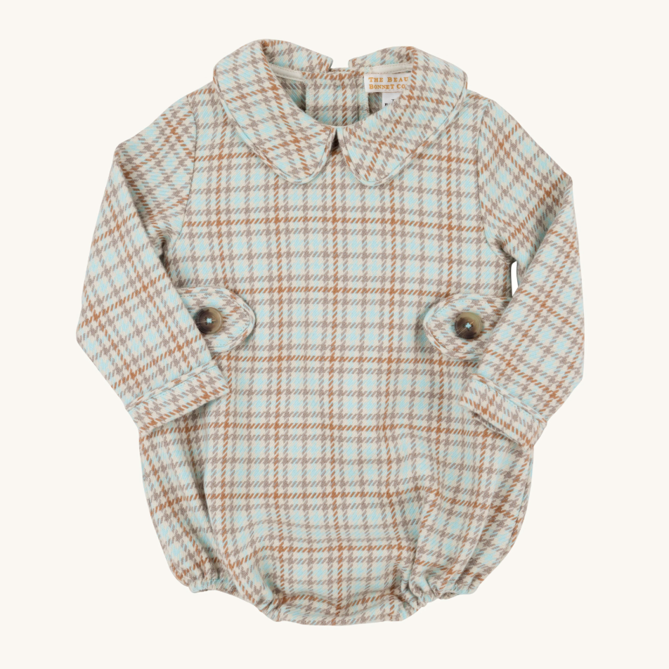 L/S Brentley Bubble - Henry Clay Houndstooth (Edisto Egg Blue)