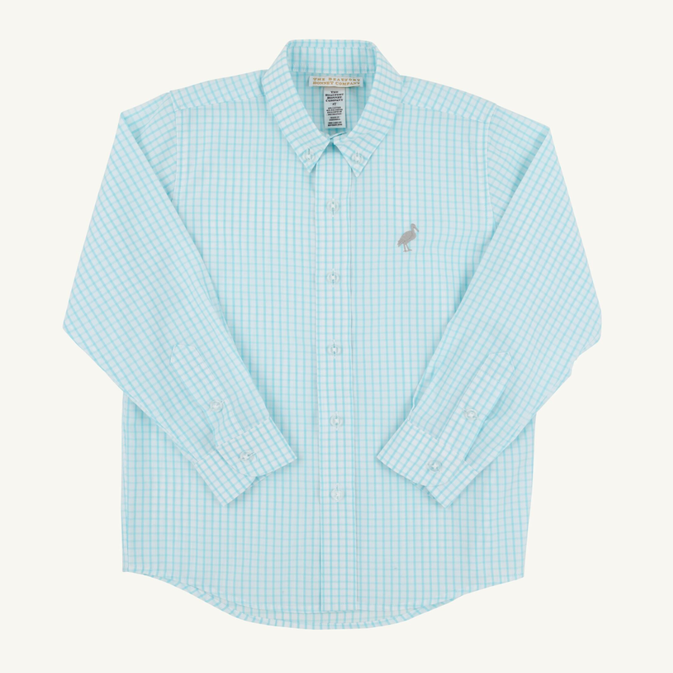 Dean's List Dress Shirt - Belhaven Blue Windowpane/ Grantley Gray