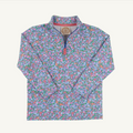 Canter Collar Half-Zip - Mountain Brook Mini Floral/Parrot Cay Coral