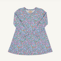 L/S Polly Play Dress - Mountain Brook Mini Floral/ Parrot Cay Coral