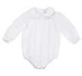 Maude's L/S Broadcloth Peter Pan Onesie - Worth Ave White