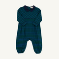 L/S Bradford Romper - Woodlake Point Plaid/ Nantucket Navy