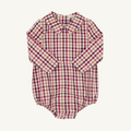 L/S Peter Pan Collar Onesie - Easton Pond Plaid