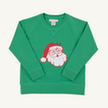 Boys Cassidy Comfy Crewneck - Kiawah Kelly Green/ Santa