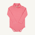 Tatum's Turtleneck Snap Onesie - Richmond Red Stripe