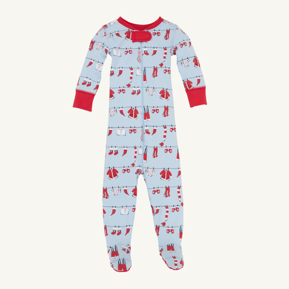 Knox's Night Night Footie - Santa's Laundry Line