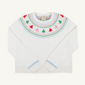 Isabelle's Fairisle Sweater - Palmetto Pearl/ Christmas Trees