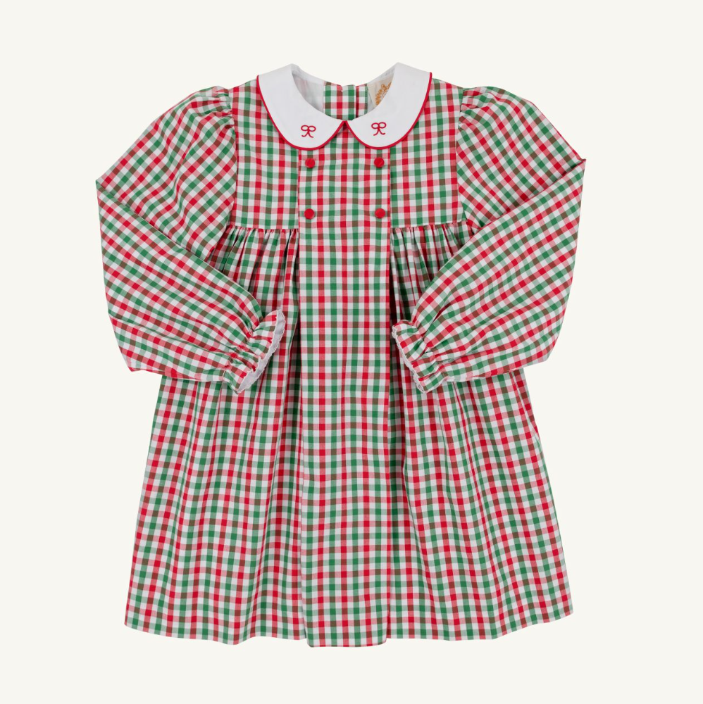 Della Marie Dress - Richmond Red/Kiawah Kelly Green Gingham