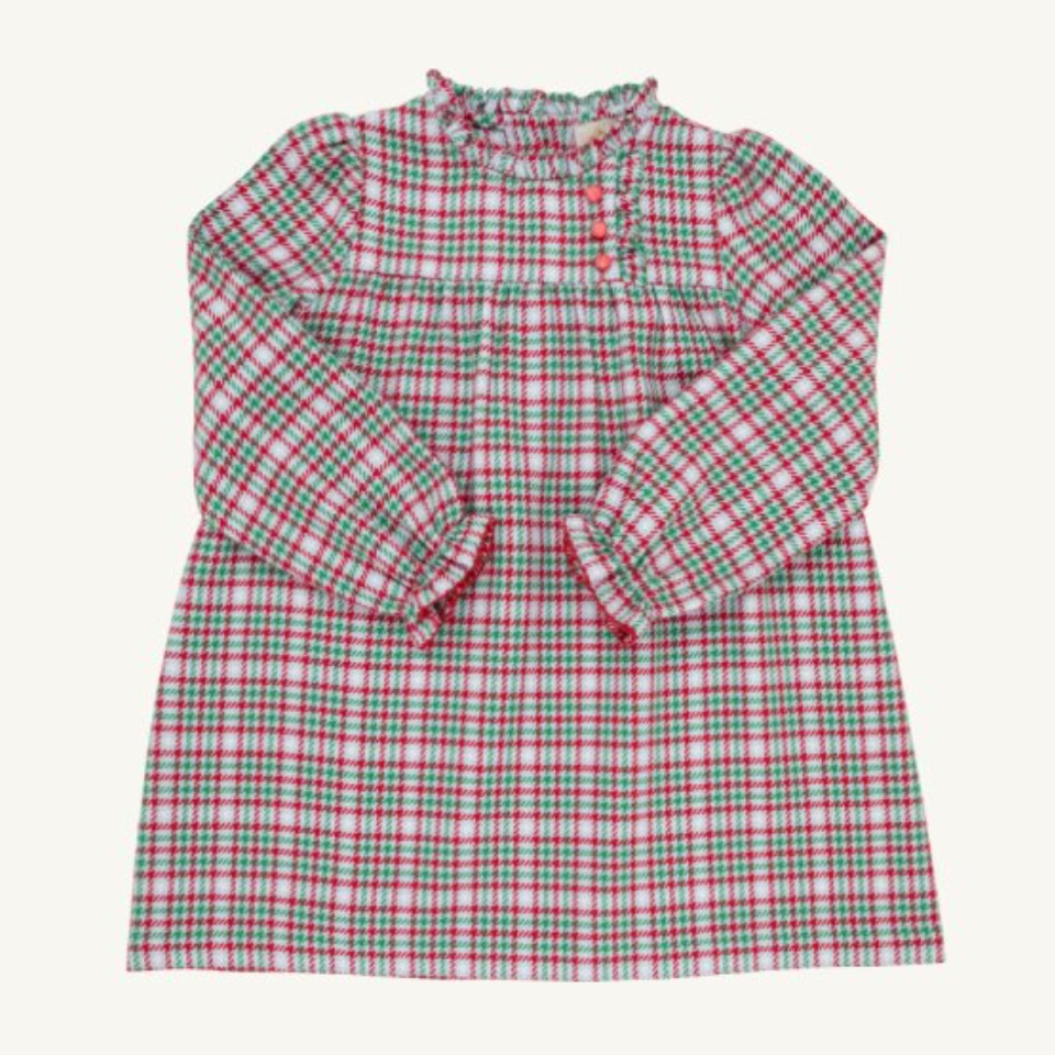 L/S Mary Baker Day Dress - Wicker Park Plaid/ Richmond Red