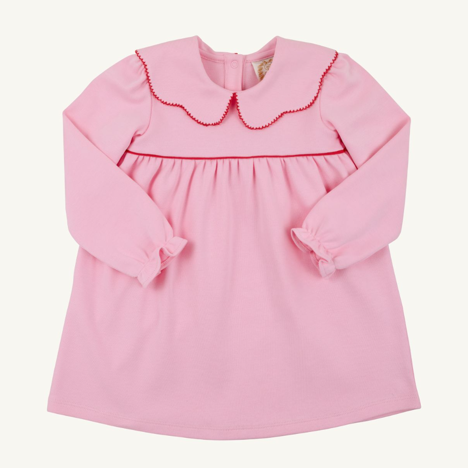 L/S Maude's Day Dress - Pier Party Pink/ Richmond Red