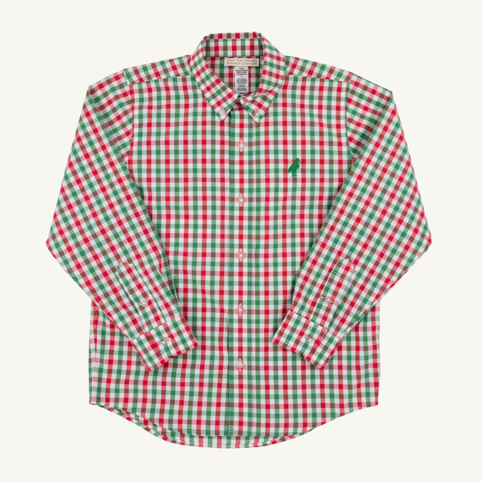 Dean's List Dress Shirt - Richmond Red/Kiawah Kelly Green Gingham