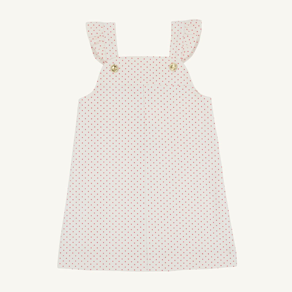Julia Corduroy Jumper - Palmetto Pearl/Richmond Red Microdot