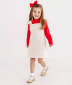Julia Corduroy Jumper - Palmetto Pearl/Richmond Red Microdot