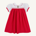 Mary Dal Dress - Christmas Tree (Richmond Red/Worth Ave White)