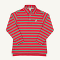 L/S Prim & Proper Polo - Richmond Red/Kiawah Kelly Green/Palmetto Pearl Stripe