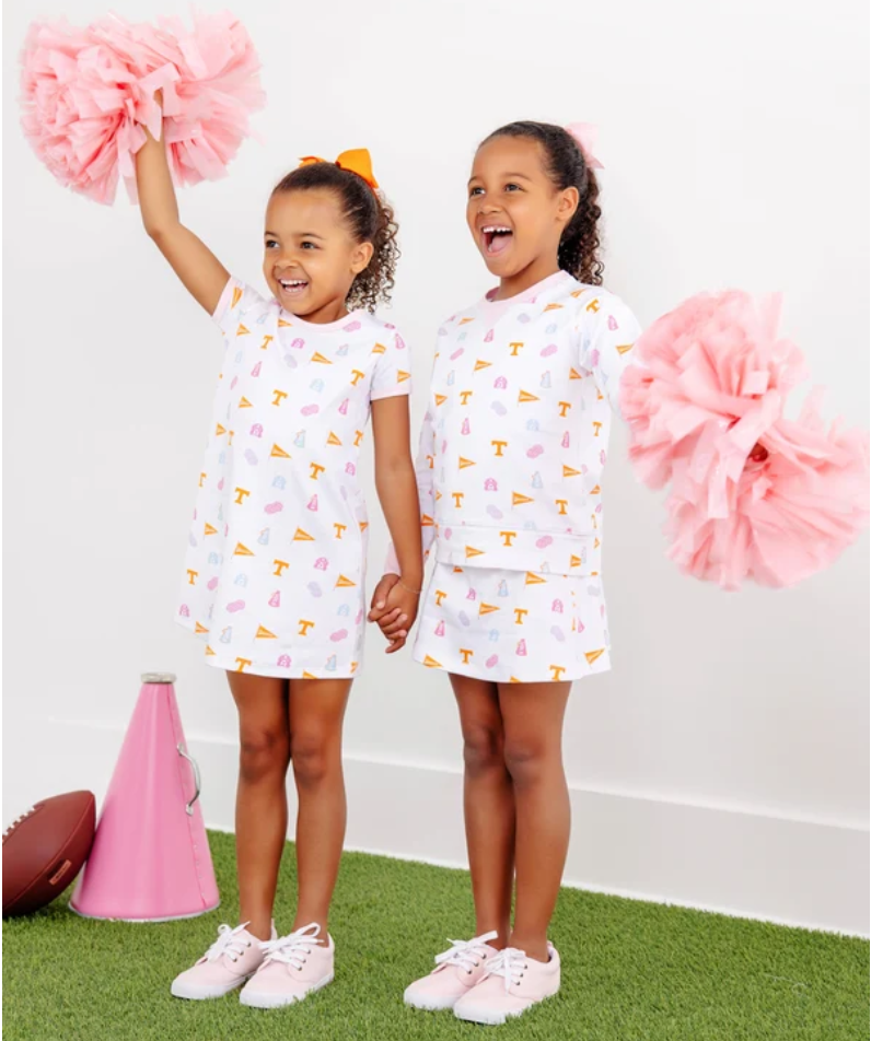 Polly Play Dress - Victory in Orange/ Palm Beach Pink