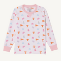 Cassidy Comfy Crewneck - Victory in Orange/ Palm Beach Pink