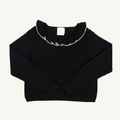 Reece Ruffle Sweater - Newport Night/ Palmetto Pearl