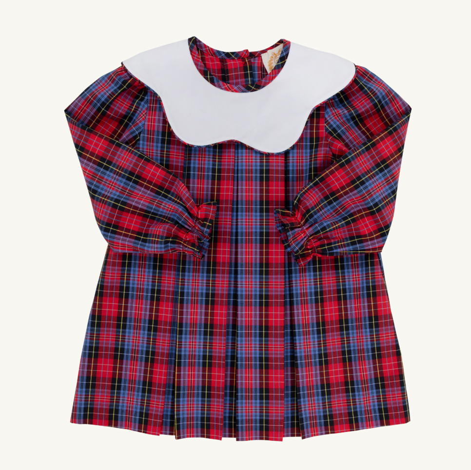 L/S Frenchy Frock - Bucktown Tartan/ Worth Ave White