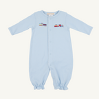 Twinkle Twinkle 2-in-1 Gown - Train / Buckhead Blue