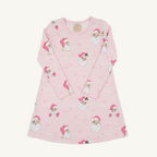 L/S Polly Play Dress - Dear Santa (Palm Beach Pink Stripe)