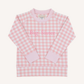 Cassidy Comfy Crewneck - Big Sister (Palm Beach Pink Gingham)