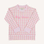 Cassidy Comfy Crewneck - Big Sister (Palm Beach Pink Gingham)