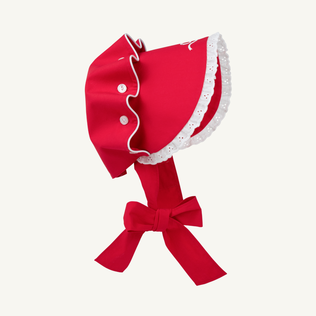 Bellefaire Bonnet - Richmond Red/ Bow