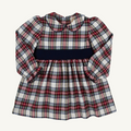 L/S Cindy Lou Sash Dress - Paris Pike Plaid/ Nantucket Navy