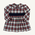 L/S Cindy Lou Sash Dress - Paris Pike Plaid/ Nantucket Navy