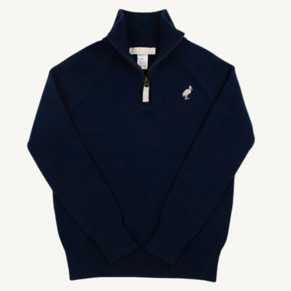 Hayden Half-Zip Sweater - Nantucket Navy/ Osprey Oatmeal