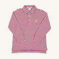 L/S Prim & Proper Polo - Sumner County Stripe (Barrington Blue/Keeneland Khaki)