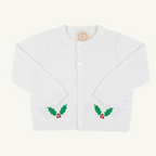 Cambridge Embroidered Cardigan - Holly / Worth Ave White