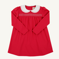 L/S Holly Day Dress - Richmond Red/ Worth Ave White