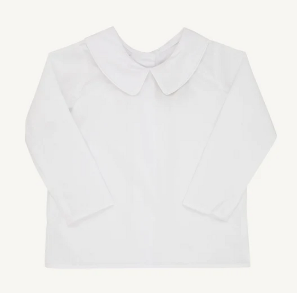 L/S Woven Peter Pan Shirt - Worth Ave White