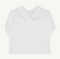L/S Woven Peter Pan Shirt - Worth Ave White