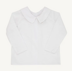 L/S Woven Peter Pan Shirt - Worth Ave White