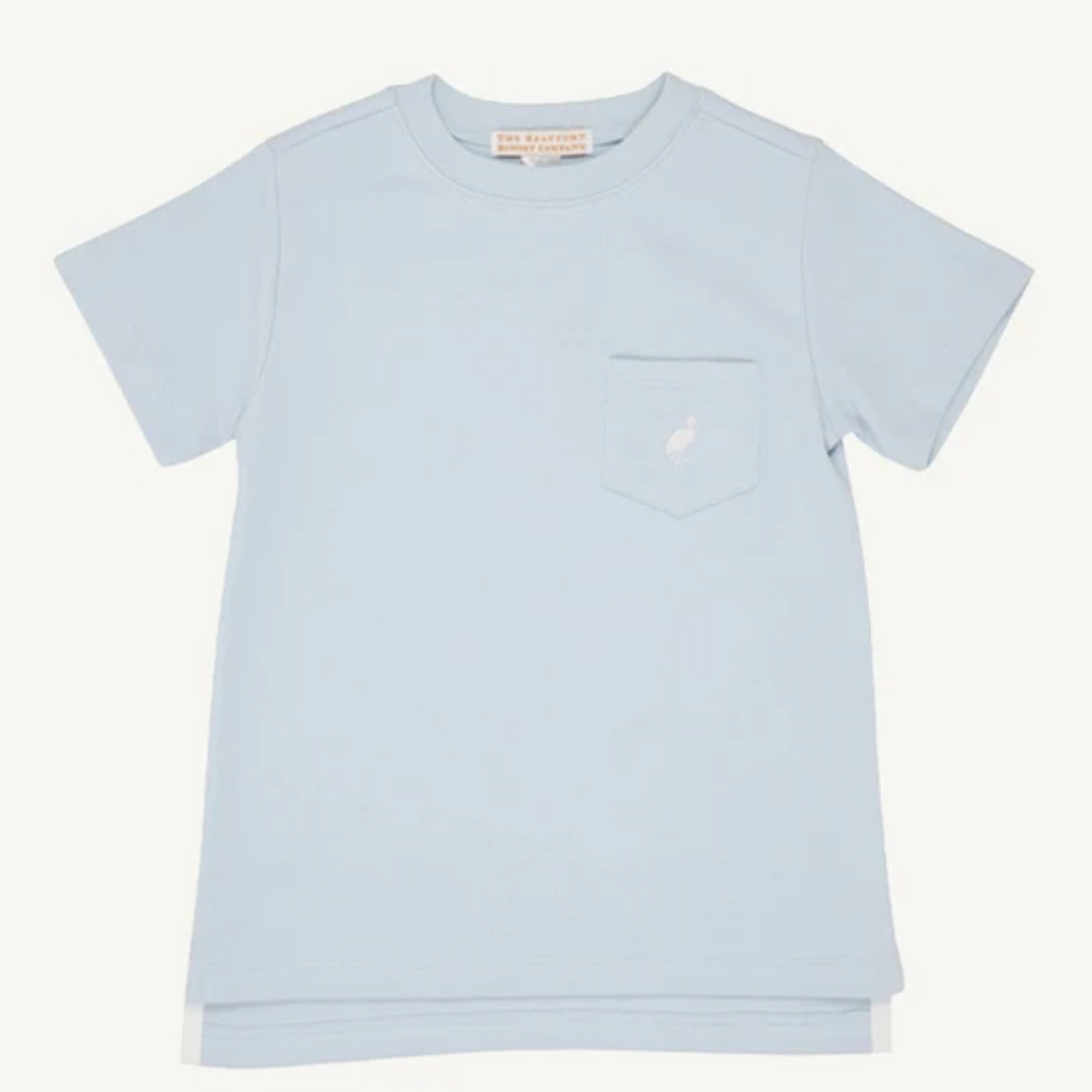Carter Pocket Crewneck - Buckhead Blue & White