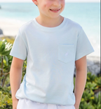 Carter Pocket Crewneck - Buckhead Blue & White