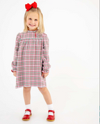 L/S Mary Baker Day Dress - Wicker Park Plaid/ Richmond Red