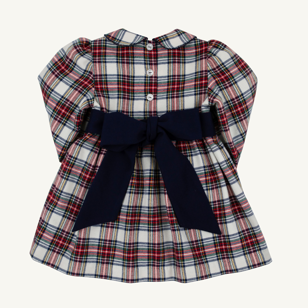 L/S Cindy Lou Sash Dress - Paris Pike Plaid/ Nantucket Navy