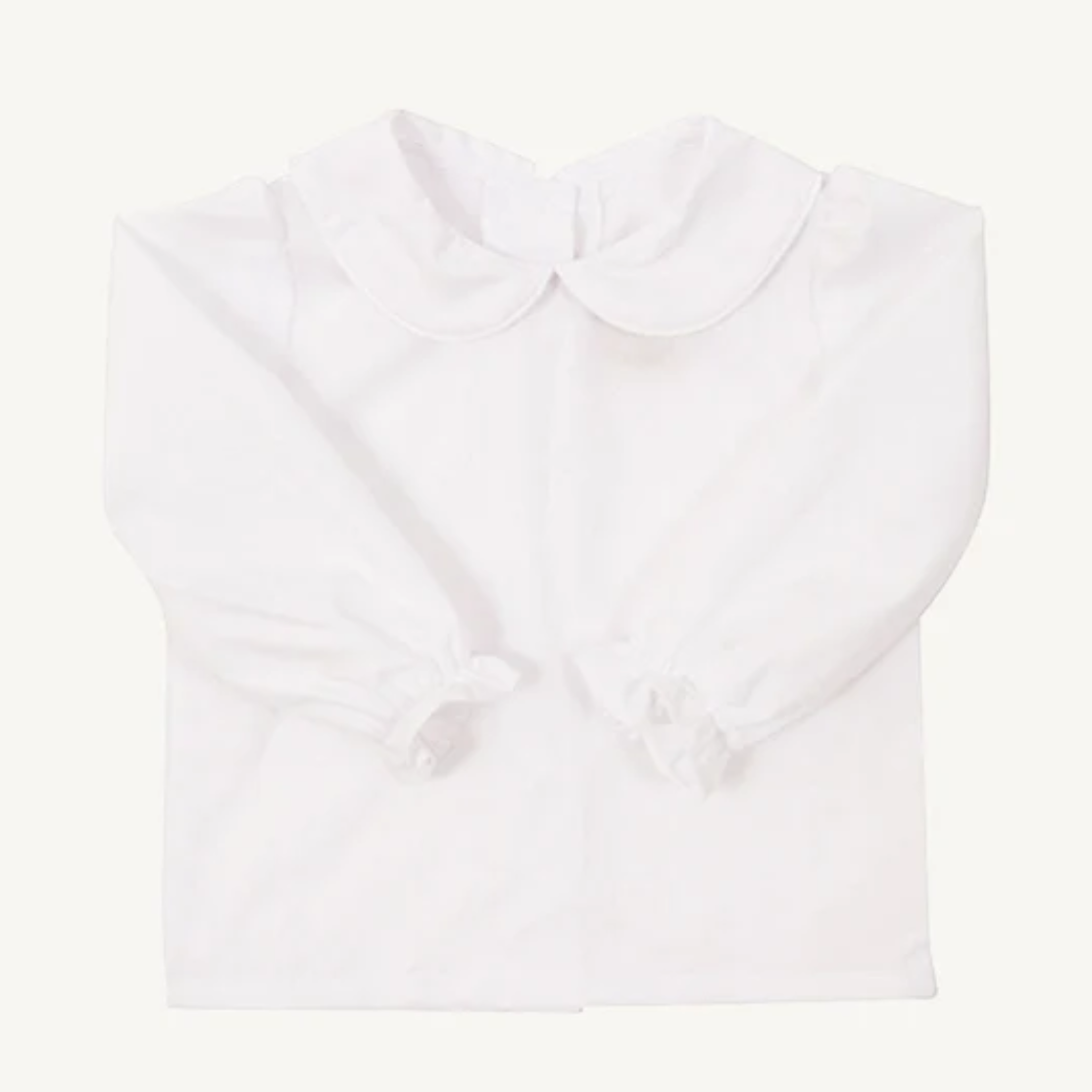 Maude's L/S Broadcloth Peter Pan Shirt - Worth Ave White