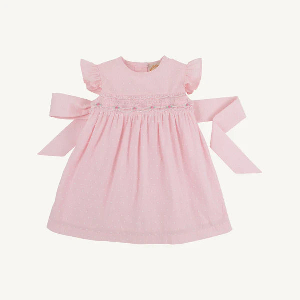 Addie Angel Sleeve Dress - Palm Beach Pink Dallas Dot