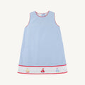 Annie Apron Dress - Sailboats / Beale Street Blue