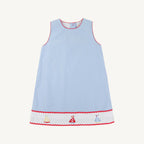 Annie Apron Dress - Sailboats / Beale Street Blue