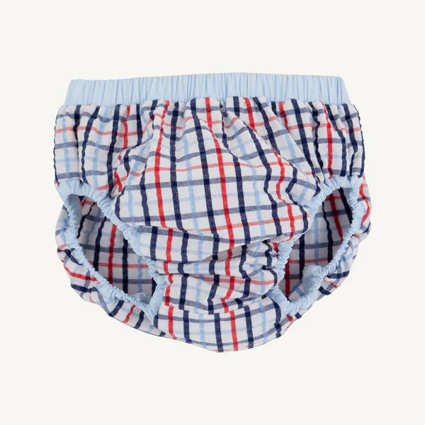 Beach Bum Cover - Pierce Mill Plaid Seersucker