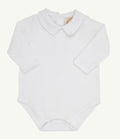 L/S Pima Peter Pan Onesie - Worth Ave White