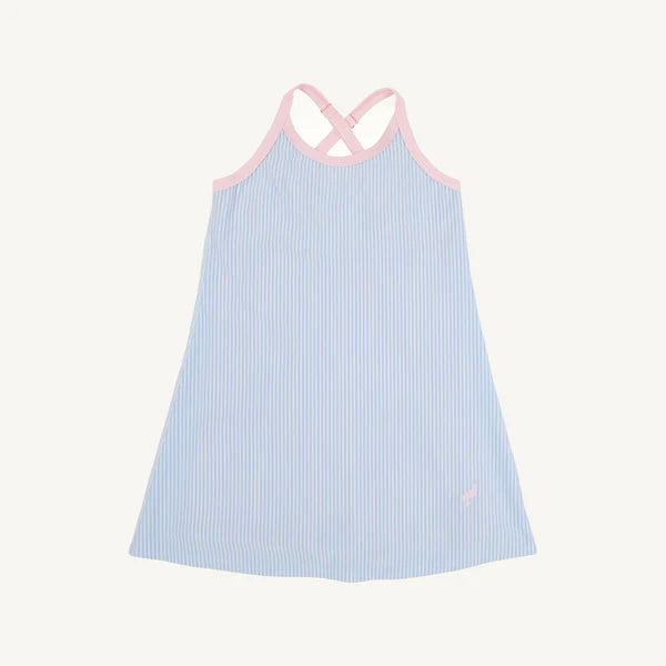 Prepletic™ Little Miss Tennis - Beale Street Blue Seersucker/ Palm Beach Pink