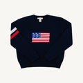 Seaton Sweater - Nantucket Navy/ American Flag